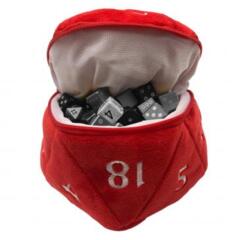 Ultra Pro Plush D20 Dice Bag - Red and White